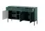 Kommode mit drei Schubladen Worthing 04, Farbe: Grün / Schwarz - Abmessungen: 83 x 154 x 39 cm (H x B x T)