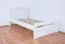 Jugendbett "Easy Premium Line" K8 inkl.1 Abdeckblende, 120 x 200 cm Buche Vollholz massiv weiß lackiert