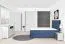 Schiebetürenschrank / Kleiderschrank Sabadell 23, Farbe: Eiche weiß / Anthrazit- Abmessungen: 222 x 269 x 64 cm (H x B x T)