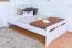 Einzelbett / Gästebett "Easy Premium Line" K8 inkl.1 Abdeckblende, 120 x 200 cm Buche Vollholz massiv weiß lackiert
