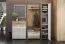 Garderobe Gataivai 15, Farbe: Beige Hochglanz / Walnuss - 128 x 70 x 22 cm (H x B x T)