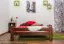 Bett 160 x 200 cm Kiefer Nuss mit Lattenrost