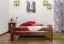 Bett 160 x 200 cm Kiefer Nuss mit Lattenrost