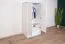 Kleiderschrank, Farbe: Weiß / Blau 160x90x60 cm
