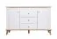 Kommode Bambey 08, Farbe: Eiche / Weiß - 90 x 144 x 44 cm (H x B x T)