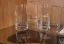 Vitrine Slatina 01, Farbe: Eiche / Schwarz, teilmassiv - Abmessungen: 203 x 91 x 45 cm (H x B x T)