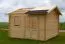 Holz-Gartenhaus 3,48 x 3,48 Meter (inkl. Dach) | Naturbelassen | Satteldach | 34 mm Blockbohlen-Haus Abbildung