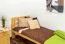 Kinderbett 80 x 200 cm | Massivholz: Kiefer | Natur Lackiert Abbildung