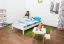 Massivholz Bettgestell Kiefer 90 x 200 cm Weiß Abbildung