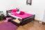 Buche Holzbett Bettgestell 140 x 200 cm Schokobraun Abbildung
