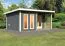 Saunahaus "Anni 5" SET B Farbe: Terragrau - 509 x 369 cm (B x T), Grundfläche: 19 m²