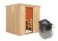 Sauna "Eemil" SET mit Kranz und Ofen 9 kW - 210 x 184 x 202 cm (B x T x H)