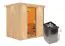 Sauna "Veli" SET mit Kranz Inkl. Ofen 9 kW - 210 x 165 x 202 cm (B x T x H)