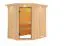 Sauna "Mika" mit Kranz - Farbe: Natur - 165 x 210 x 202 cm (B x T x H)