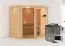 Sauna "Bjarki 2" SET mit bronzierter Tür und Kranz  mit Ofen BIO 9 kW - 210 x 184 x 202 cm (B x T x H)