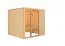 Sauna "Emmik" mit bronzierter Tür - Farbe: Natur - 196 x 196 x 187 cm (B x T x H)