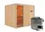 Sauna "Anders" SET mit bronzierter Tür - Farbe: Natur, Ofen BIO 9 kW - 231 x 196 x 198 cm (B x T x H)