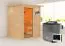 Sauna "Eivind" SET mit bronzierter Tür und Kranz - Farbe: Natur, Ofen BIO 9 kW - 173 x 159 x 191 cm (B x T x H)
