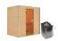 Sauna "Fynn" SET mit bronzierter Tür - Farbe: Natur, Ofen 9 kW - 195 x 145 x 187 cm (B x T x H)