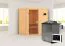 Sauna "Leevi" SET mit bronzierter Tür - Farbe: Natur, Ofen BIO 9 kW - 170 x 151 x 198 cm (B x T x H)