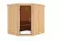 Sauna "Hanko" mit graphitfarbener Tür - Farbe: Natur - 196 x 170 x 198 cm (B x T x H)