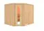 Sauna "Samu" mit Energiespartür - Farbe: Natur - 231 x 196 x 198 cm (B x T x H)