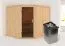 Sauna "Samu" SET mit graphitfarbener Tür - Farbe: Natur, Ofen 9 kW - 231 x 196 x 198 cm (B x T x H)