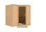 Sauna "Tjara 1" mit graphitfarbener Tür - Farbe: Natur - 193 x 184 x 209 cm (B x T x H)