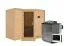 Sauna "Tjara 2" SET mit graphitfarbener Tür - Farbe: Natur, Ofen BIO 9 kW - 236 x 184 x 209 cm (B x T x H)