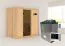 Sauna "Eeli" SET mit graphitfarbener Tür & Ofen externe Steuerung easy 9 kW - 196 x 118 x 198 cm (B x T x H)