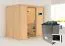 Sauna "Veli" SET mit Klarglastür & Ofen externe Steuerung easy 9 KW - 196 x 151 x 198 cm (B x T x H)