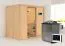 Sauna "Veli" SET mit Klarglastür & Ofen BIO 9 kW - 196 x 151 x 198 cm (B x T x H)