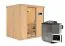 Sauna "Veli" SET mit Klarglastür & Ofen BIO 9 kW - 196 x 151 x 198 cm (B x T x H)