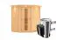 Sauna "Kjell" SET mit Energiespartür, Kranz und Ofen 3,6 kW - 184 x 165 x 202 cm (B x T x H)