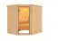 Sauna "Askjell" AKTION mit Klarglastür - Farbe: Natur - 196 x 170 x 198 cm (B x T x H)