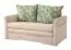 2er Sofa ausziehbar Zoersel 01, Farbe: Beige - Abmessungen: 91 x 146 x 95 cm (H x B x T)