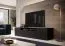 TV-Board / TV-Unterschrank mit Push-to-open Funktion Cienequillas 12, Farbe: Schwarz, Front: geriffelt, Maße: 42 x 200 x 40 cm, vier Fächer, ein Kabelloch