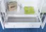 Vitrine Kiefer massiv Vollholz weiß Junco 34 - Abmessungen: 195 x 80 x 35 cm (H x B x T)