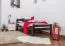 Kinderbett / Jugendbett "Easy Premium Line" K1/2n, Buche Vollholz massiv schokobraun lackiert - Liegefläche: 90 x 200 cm
