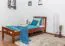 Kinderbett / Jugendbett "Easy Premium Line" K8, Buche Vollholz massiv kirschrot lackiert - Liegefläche: 90 x 200 cm