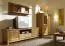 Massiver TV-Unterschrank / TV-Schrank mit drei Schubladen Floresta 08, inkl. Soft-Close-System, Natur, Eiche massiv, 61 x 212 x 48 cm, gewachst und geölt, ein offenes Fach