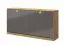 Schrankbett / Jugendbett Garian 20 horizontal, Farbe: Eiche / Grau - Liegefläche: 90 x 200 cm (B x L)