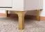 Kommode / Sideboard aus hochwertigen Material Barbe 18, drei Schubladen, vier Fächer, Farbe: Kaschmir, ABS-Kantenschutz, Griffe: Gold, zwei Türen, Maße: 83,5 x 137 x 40 cm, modernes Design
