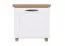 Sitzbank mit Stauraum / Schuhschrank Cuenca 09, Farbe: Eiche / Weiß - Abmessungen: 60 x 60 x 39 cm (H x B x T)