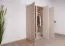 Moderner Kleiderschrank Fricourt 01, Beige / Eiche hell, 195 x 145 x 50 cm, mit 9 Fächern und 2 Kleiderstangen, ABS-Kanten, robust und langlebig