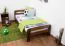 Bettrahmen für Kinder / Kinderbett 90 x 200 cm | Massivholz: Kiefer | Nuss Lackiert | inkl. Rollrost Abbildung