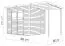 Gerätehaus / Gartenhaus 1,8 x 3,86 Meter (inkl. Dach) | aus Holz | aus vorgefertigten Elementen| unbehandelt | mit Pultdach Abbildung