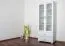 80 cm breiter Kleiderschrank mit 2 Türen, 8 Fächern und 2 Schubladen aus Massiv-Holz | Farbe: Weiß | Tiefe: 50 cm Abbildung