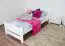 Bettrahmen für Kinder / Kinderbett 100 x 200 cm | Massivholz: Kiefer | Weiß Lackiert Abbildung