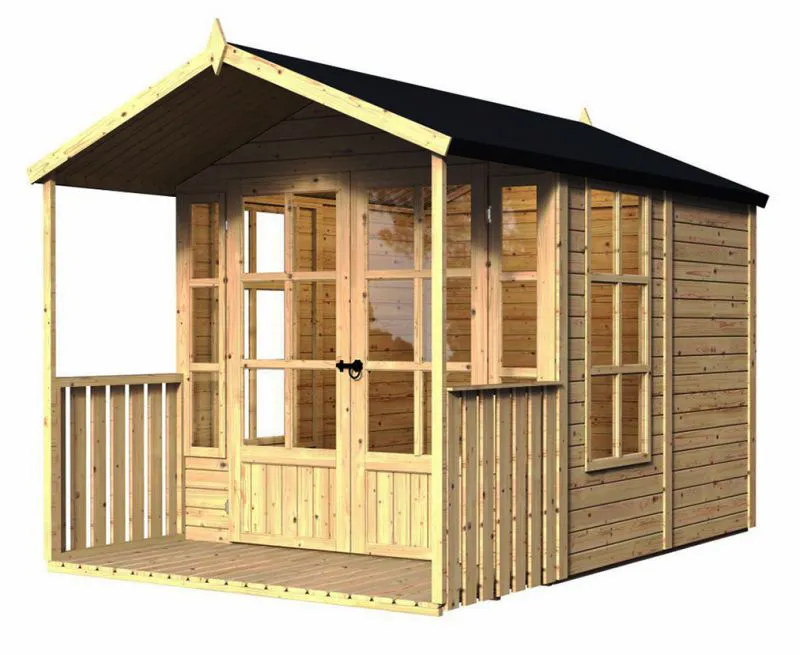 Holz-Gartenhütte 2,91 x 2,02 Meter (inkl. Dach) | Natur | Satteldach Abbildung